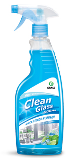 GRASS Clean Glass Стеклоочиститель для стекол и зеркал универсальный (Ph8) (600мл Голубая лагуна/768/8/1)