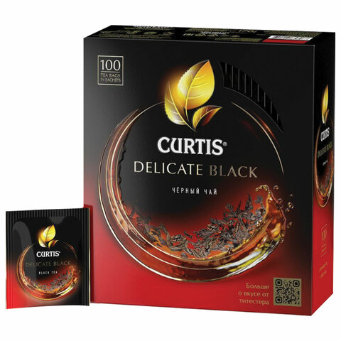 CURTIS Чай в пакетиках (ЧЕРНЫЙ Delicate Black (100шт)/15/1)