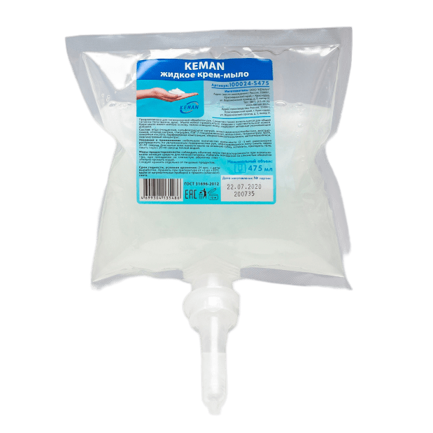 Keman Мыло-крем жидкое сменный блок (S2 475мл белое перламутровое/6/1)