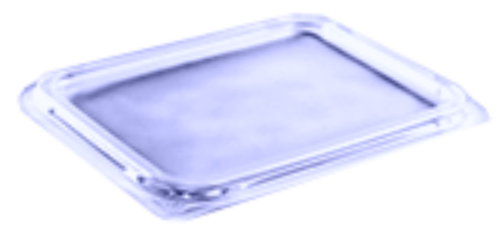 Крышка PP прямоугольная к контейнеру PP (L186мм b139мм прозрачная серия 186 СПК/500/100)