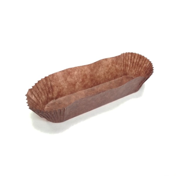 Капсула-розетка гофрированная пергамент овал (L80мм b30мм h25мм коричневая/2000)