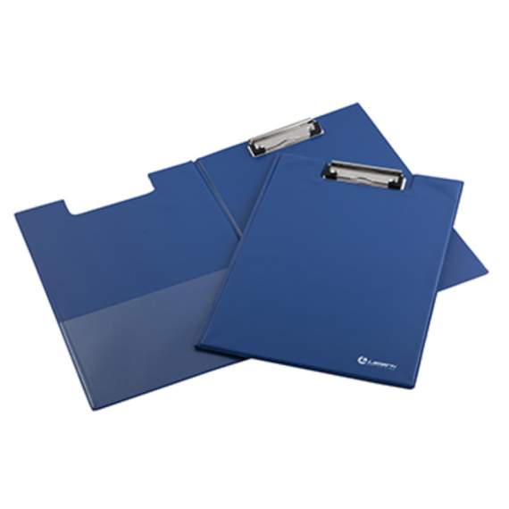 Lamark Папка-планшет с крышкой пластиковая с верхним зажимом внутренний карман (A4 2,4мм синий/120/30/1)