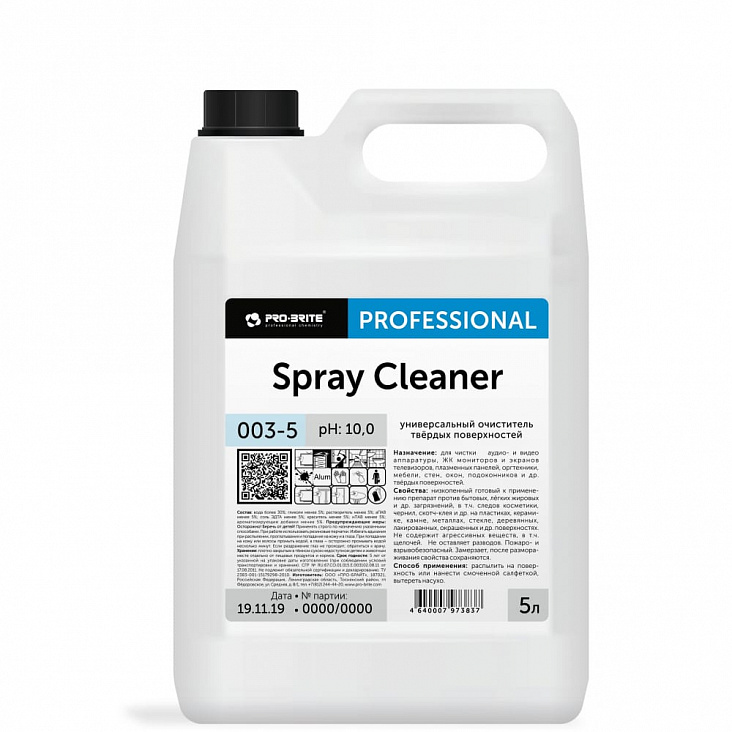 Pro-Brite SPRAY CLEANER Очиститель универсальный (Ph10,5) (5л/4/1 )