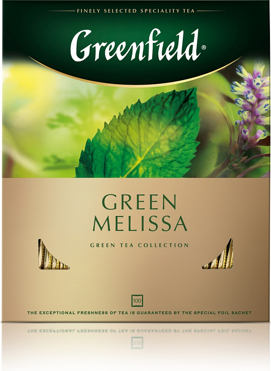 Greenfield Чай в пакетиках (ЗЕЛЕНЫЙ Green Melissa (100шт)/1)
