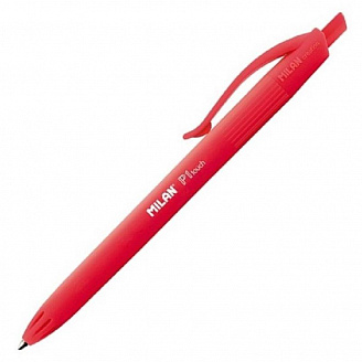 Milan P1 Touch Ручка шариковая автоматическая (красная 1мм красный корпус/25/1)