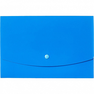 Папка-конверт на кнопке пластик (A5 140мкм синяя/1)