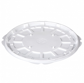 Контейнер для торта круглый (D261мм дно с шипами белое PS Т-260ДШ/100)