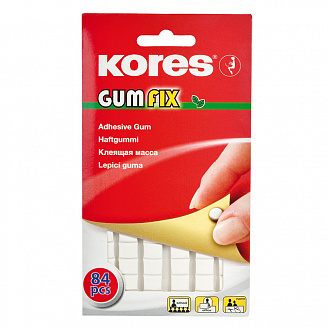 Kores Gum Fix Масса клейкая двусторонняя монтажная квадраты (L110мм b9мм (84шт/уп)/1)