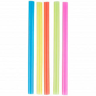 Трубочки для коктейлей PP прямые (D8мм L240мм Цветные (250шт)/20/1)
