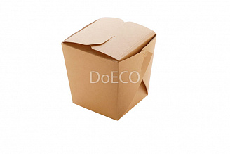 Коробка для азиатской кухни PAP прямоугольная разборная (700мл L101мм b101мм h106мм Крафт/360/30)