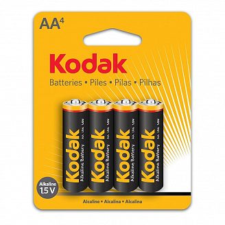 Kodak Батарейка алкалиновая (щелочная) (в уп) (AA (R06) пальчиковая (4шт/уп) на блистере/6/1)