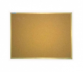 Доска офисная пробковая деревянная рамка (L60см b45см с лотком/1 )