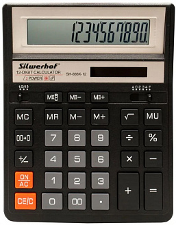 Silwerhof Калькулятор бухгалтерский (158*204*32мм черный 12 разрядов SH-888X-12/1)