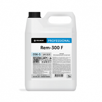 REM-300F МС для оборудования, полов и стен пенное сильнощелочное концентрат (Ph12) (жидкое 5л (5кг) (канистра HDPE)/4/1)