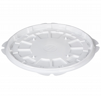 Контейнер для торта круглый (D242мм дно с шипами белое Т-236/1ДШ/125)