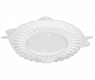 Контейнер для торта круглый (D228мм дно с шипами белое Т-225/1ДШ/200)