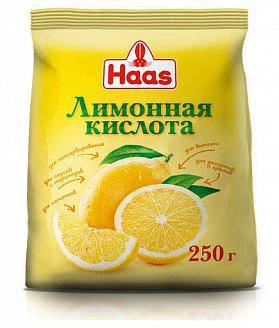 Haas Кислота лимонная (250гр мягкий пакет/1)