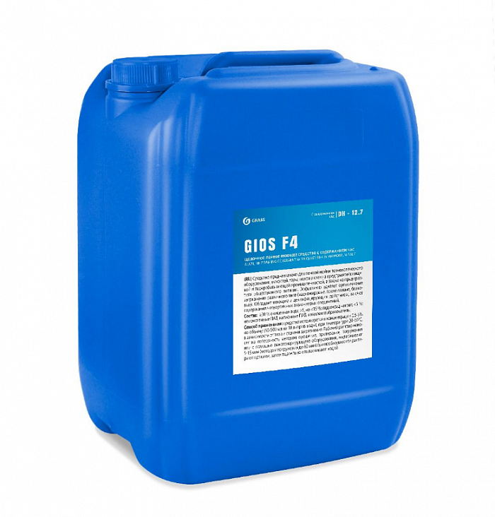 GRASS GIOS F4 МС дезинфицирующее пенное щелочное концентрат с содержанием ЧАС (Ph12,7) (жидкое 19л (канистра HDPE)/1)