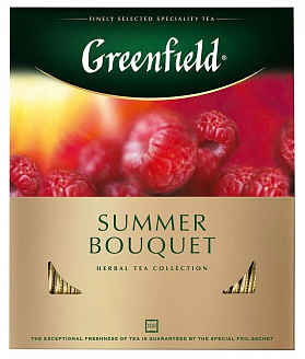 Greenfield Чай в пакетиках (МАЛИНА Summer Bouquet (100шт)/1)
