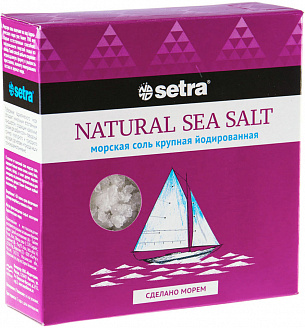 SETRA Соль пищевая морская (крупная 500гр/1)