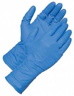 Перчатки "HIGH RISK" (повышенной прочности) нитриловые ((S) голубые/250/25)