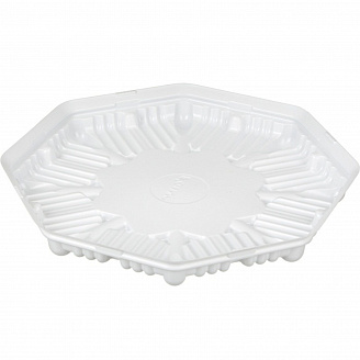 Контейнер для торта восьмиугольный (L190мм b190мм h10мм дно белое Т-401Д/200)
