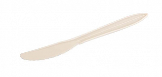 Нож столовый кукурузный крахмал (L165мм белый/1800/50)