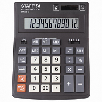STAFF PLUS Калькулятор бухгалтерский  (200*154*38мм 12 разрядов STF-333/1)