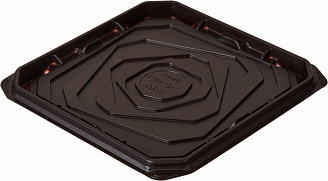 Контейнер для торта квадратный (L164мм b164мм дно коричневое PS Т-016Д/200)
